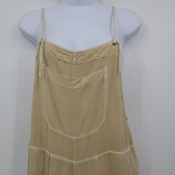 RVCA Jumpsuit Women S Beige Boho Utilitarian Cottagecore Rustic Earthy Gardening - Picture 8 of 16